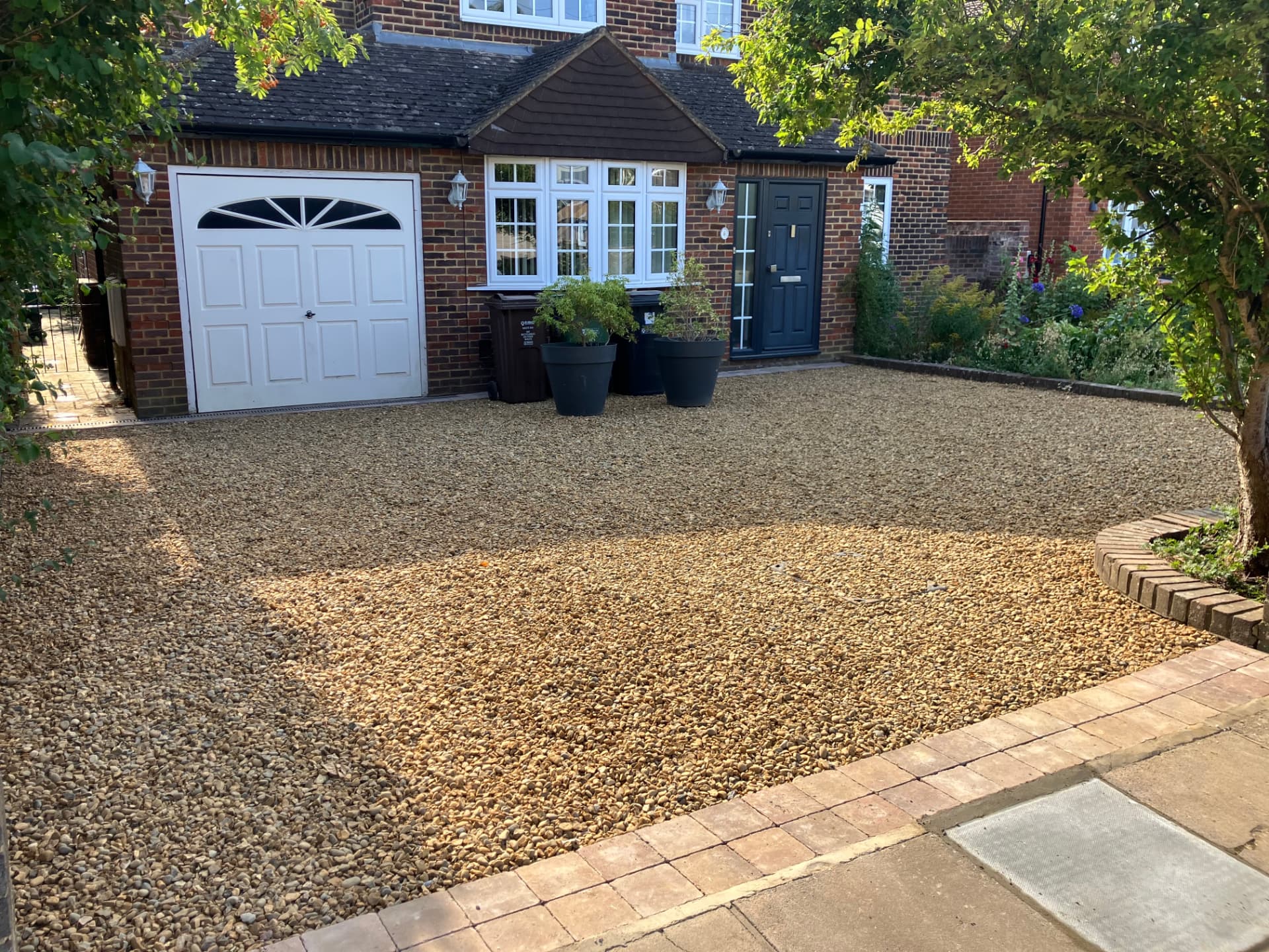 Gravel driveway and parking