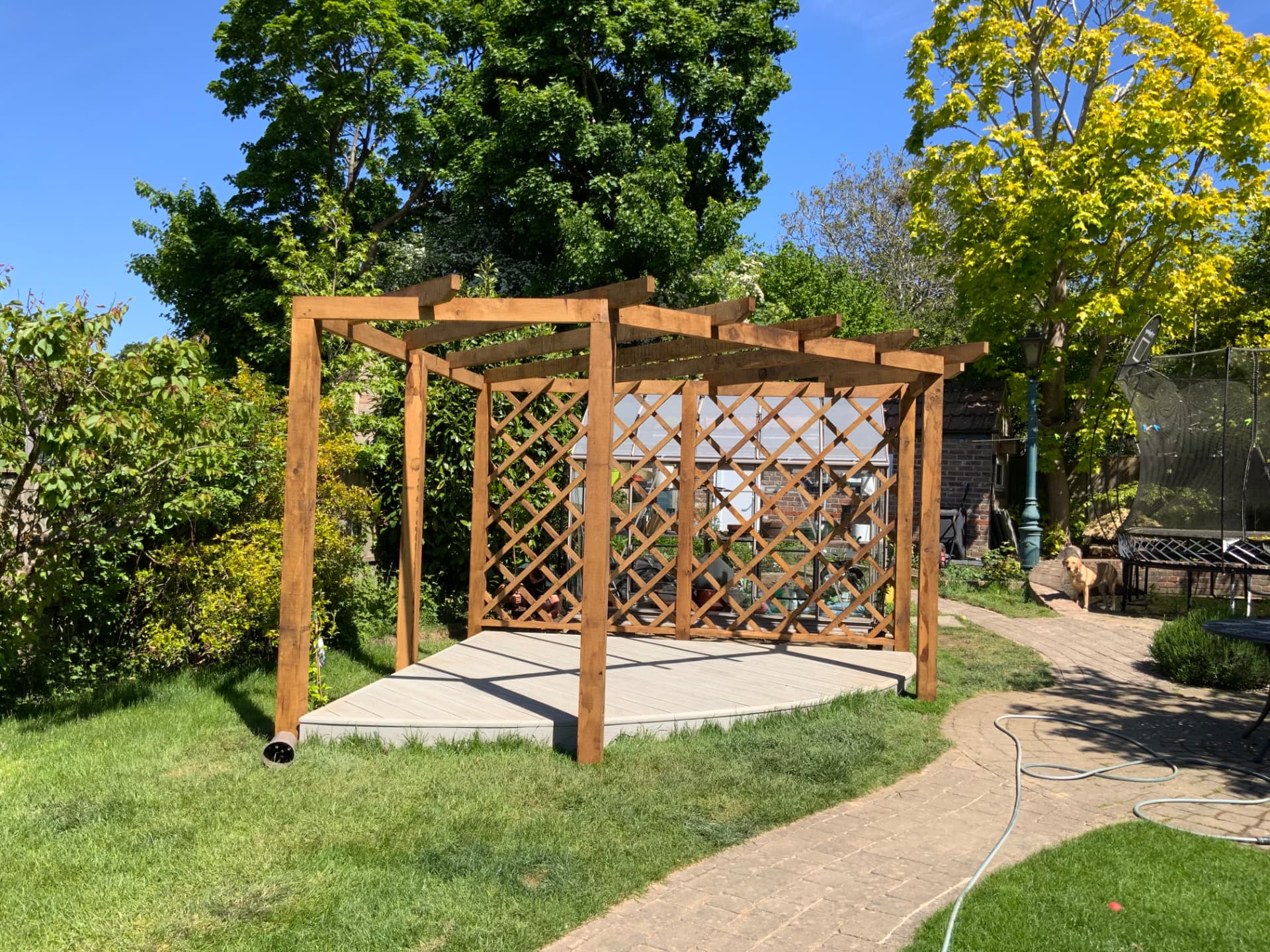 Timber pergola build