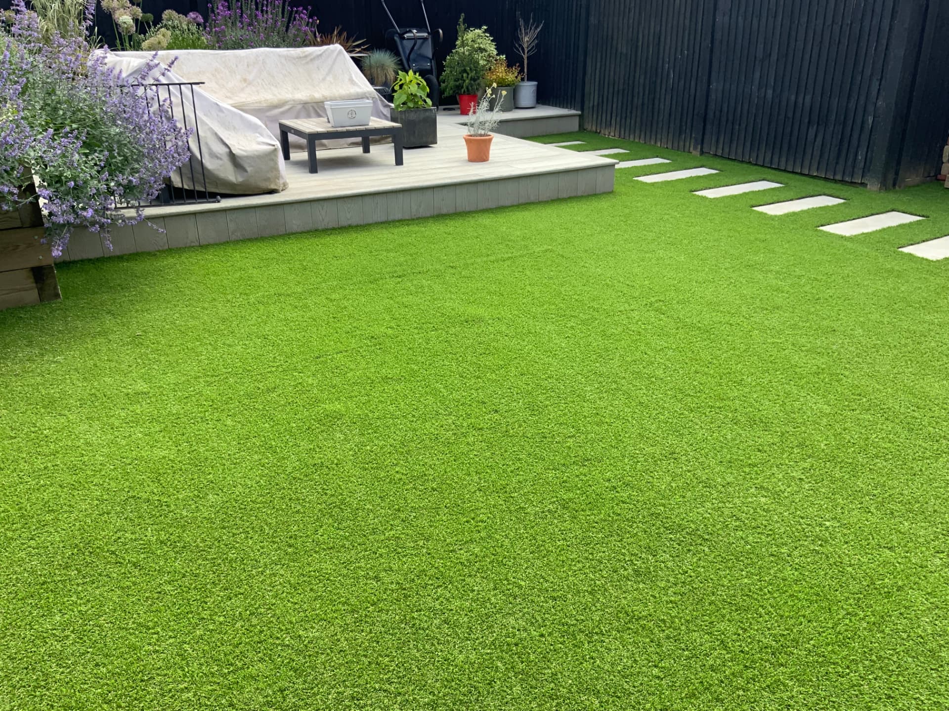 Artificial lawn and deck