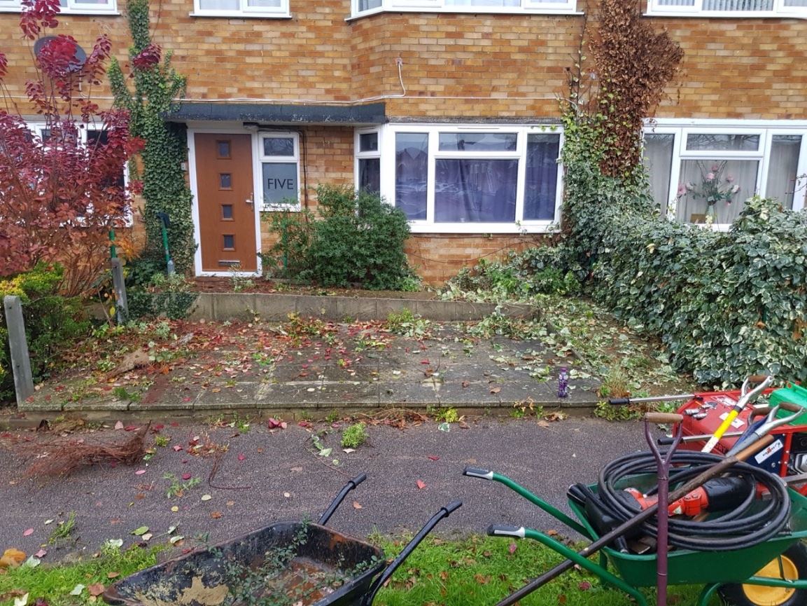 Front garden fencing rebuild before