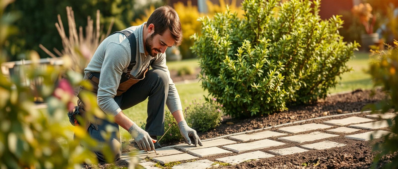 Landscaper at work